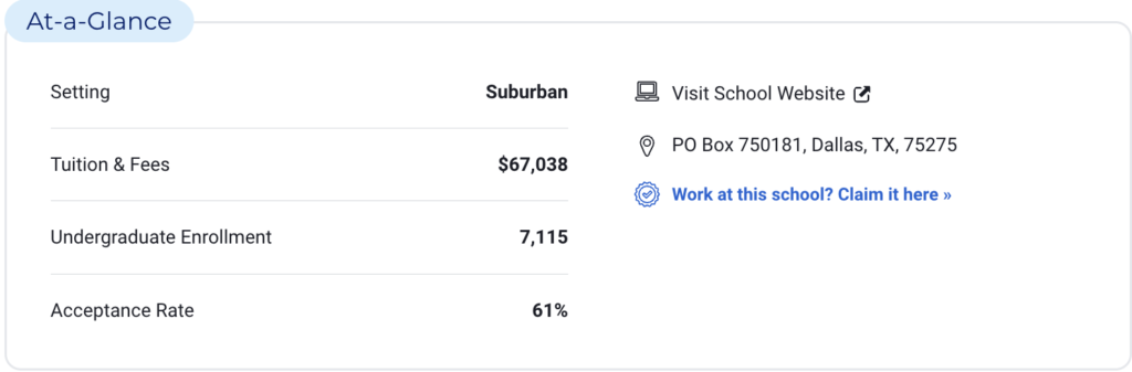 Overview of Southern Methodist University